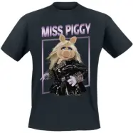 Mupparna - Disney T-shirt - Miss Piggy Idol Pose - M 3XL - för Herr - svart