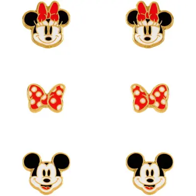 Musse & Mimmi Pigg - Disney Örhängesset - Musse och Mimmi - för Dam - guldfärgad