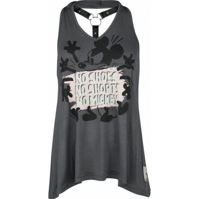 Musse & Mimmi Pigg - Disney Halternecks - No Shoes No Shorts No Mickey - M - för Dam - mörkgrå
