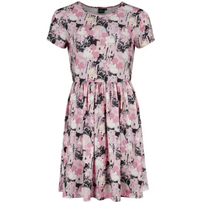 Musse & Mimmi Pigg - Disney Kort klänning - Mickey Heads Allover - M XXL - för Dam - rosa