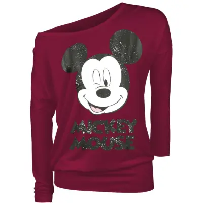 Musse & Mimmi Pigg - Disney Långärmad tröja - Twinkle - XS 4XL - för Dam - röd