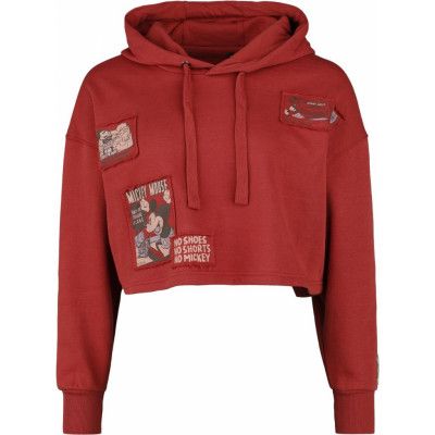 Musse & Mimmi Pigg - Disney Luvtröja - No Shoes No Shorts No Mickey - L XXL - för Dam - bordeaux