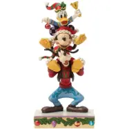 Musse & Mimmi Pigg - Disney Samlingsfigurer - A Holiday Pile Up (Mickey, Donald and Goofy Stacked) - för None - flerfärgad