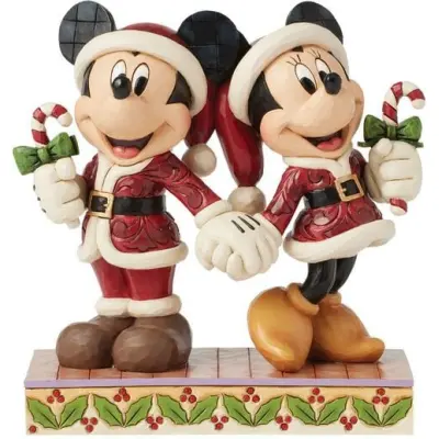 Musse & Mimmi Pigg - Disney Samlingsfigurer - Candy Cane Christmas - för None - flerfärgad