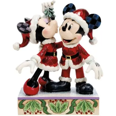 Musse & Mimmi Pigg - Disney Samlingsfigurer - Mistletoe Moments (Mickey and Minnie Mistletoe) - för None - flerfärgad