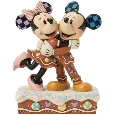Musse & Mimmi Pigg - Disney Samlingsfigurer - Sugarcoated Sweethearts (Mickey and Minnie Gingerbread) - för None - flerfärgad