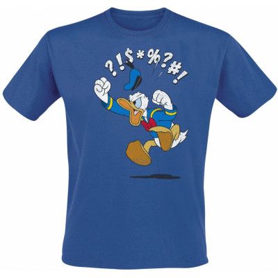 Musse & Mimmi Pigg - Disney T-shirt - Angry Donald - S 3XL - för Herr - blå
