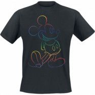 Musse & Mimmi Pigg - Disney T-shirt - Rainbow Mickey - M XXL - för Herr - svart