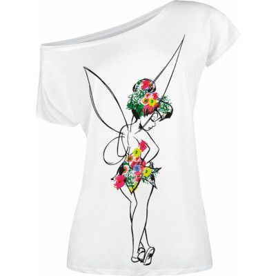Peter Pan - Disney T-shirt - Tingeling - Flower Power - S XXL - för Dam - vit