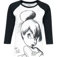 Peter Pan - Disney T-shirt - Tinker Bell - Sketch - S 3XL - för Dam - vit/svart