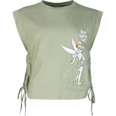 Peter Pan - Disney Topp - Tingeling - Never Grow Up - S XXL - för Dam - oliv