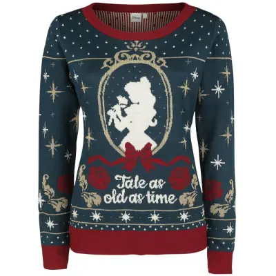 Skönheten och Odjuret - Disney Christmas jumper - Tale As Old As Time - S XXL - för Dam - flerfärgad