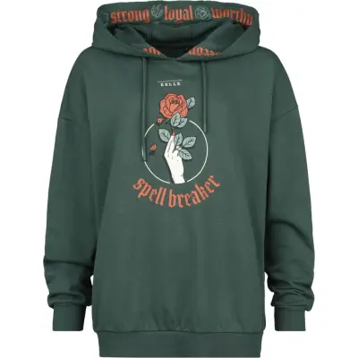 Skönheten och Odjuret - Disney Luvtröja - Disney Princess - Picnic Collection - Belle - S XL - för Dam - mörkgrön