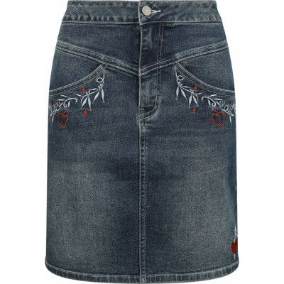 Snövit - Disney Kort kjol - Disney Princess - Picnic Collection - Snow White - S L - för Dam - mörk tvättad denim