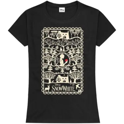 Snövit - Disney T-shirt - PaperCut - L XXL - för Dam - svart