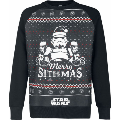Star Wars - Disney Christmas Jumper - Merry Sithmas - S 3XL - för Herr - flerfärgad