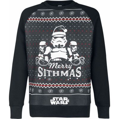 Star Wars - Disney Christmas Jumper - Merry Sithmas - L - för Herr - flerfärgad