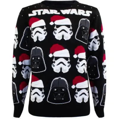 Star Wars - Disney Christmas jumper - Darth Vader & Stormtrooper - S XXL - för Herr - flerfärgad