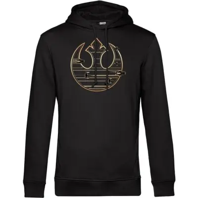 Star Wars - Disney Luvjacka - Gold Rebel Logo - S XXL - för Herr - svart