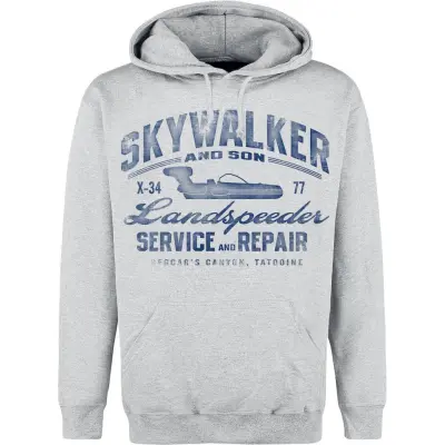 Star Wars - Disney Luvtröja - Landspeeder Repair - Vintage - M XXL - för Herr - gråmelerad