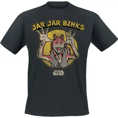Star Wars - Disney T-shirt - Episode 1 Silly Jar Jar - M XXL - för Herr - svart
