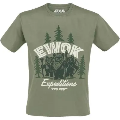 Star Wars - Disney T-shirt - Ewok - S XXL - för Herr - oliv