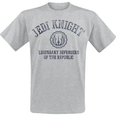 Star Wars - Disney T-shirt - Jedi Knight Collegiate - M XXL - för Herr - gråmelerad