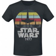 Star Wars - Disney T-shirt - Rainbow Retro - S 3XL - för Herr - svart