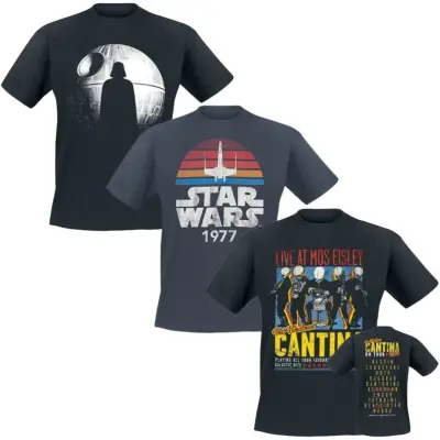 Star Wars - Disney T-shirt - Star Wars T- Shirt - Bundle - M XXL - för Herr - flerfärgad