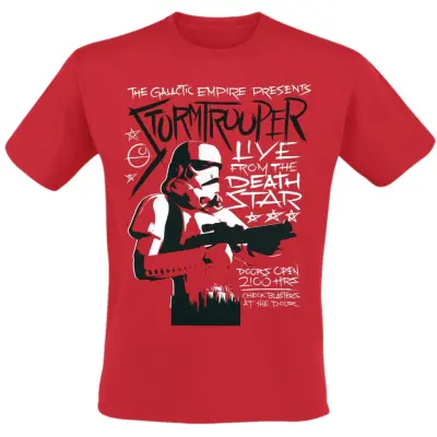 Star Wars - Disney T-shirt - Stormtrooper - Art - S XXL - för Herr - röd