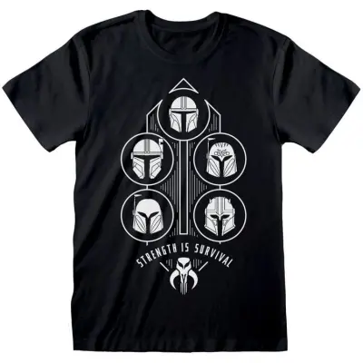 Star Wars - Disney T-shirt - The Mandalorian - Strength is Survival - S L - för Herr - svart