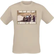 Star Wars - Disney T-shirt - This Day got Worse - M XXL - för Herr - sand