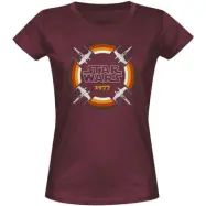 Star Wars - Disney T-shirt - X-Wing 77 - S XXL - för Dam - vinröd