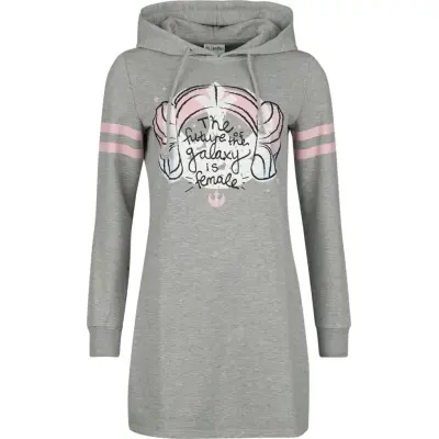 Star Wars - Disney Halvlång klänning - Galaxy is Female - S L - för Dam - grå