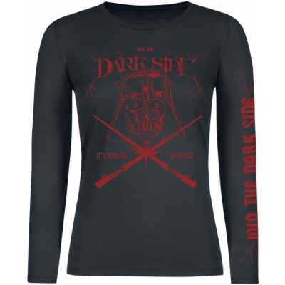 Star Wars - Disney Långärmad tröja - Dark Side - S XXL - för Dam - svart