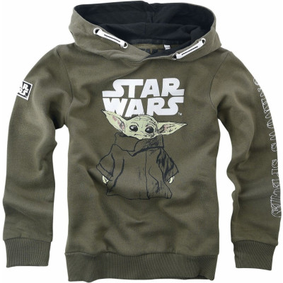 Star Wars - Disney Luvtröja - Barn - The Mandalorian - Grogu - Sketch - 116 152 - för barn - khaki