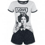 Star Wars - Disney Pyjamas - Leia Organa - I Love You - XS M - för Dam - grå/svart