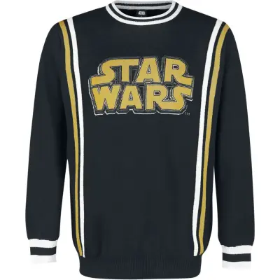 Star Wars - Disney Stickad jumper - Schriftzug - S XXL - för Herr - flerfärgad
