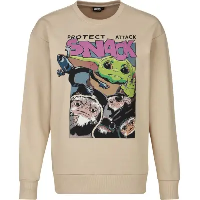 Star Wars - Disney Sweatshirt - The Mandalorian - Protect Snack - XS XXL - för Dam - beige