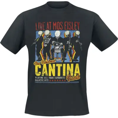 Star Wars - Disney T-shirt - Cantina Band On Tour - S 5XL - för Herr - svart
