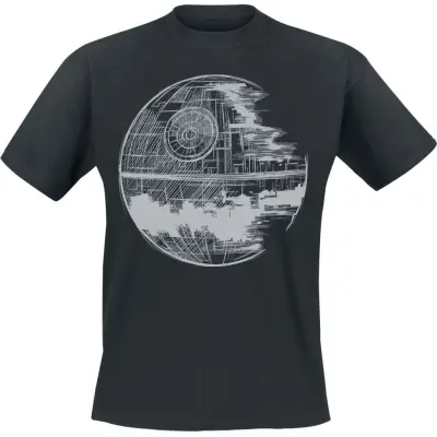 Star Wars - Disney T-shirt - Episode 4 - A New Hope - Death Star - S XXL - för Herr - svart