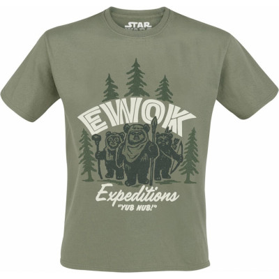 Star Wars - Disney T-shirt - Ewok Expeditions - S XL - för Herr - grön