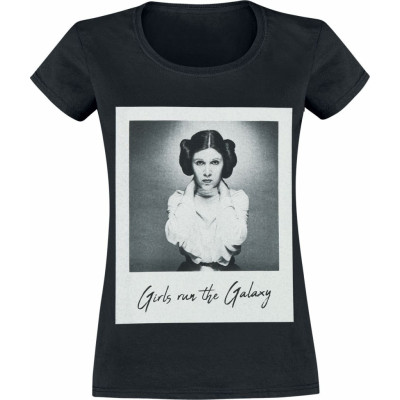 Star Wars - Disney T-shirt - Leia - Girls Run The Galaxy - M XXL - för Dam - svart