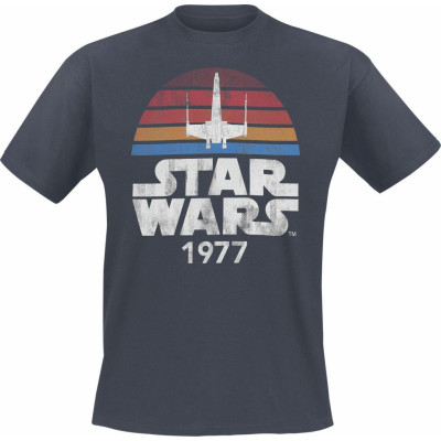 Star Wars - Disney T-shirt - Since 1977 - S XXL - för Herr - antracit