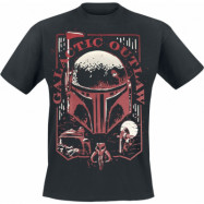 Star Wars - Disney T-shirt - The Book Of Boba Fett - Galactic Outlaw - S 4XL - för Herr - svart