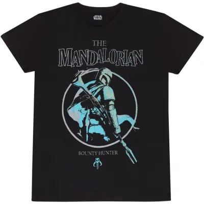 Star Wars: The Mandalorian - Disney T-shirt - Grunge Poster - S XXL - för Herr - svart