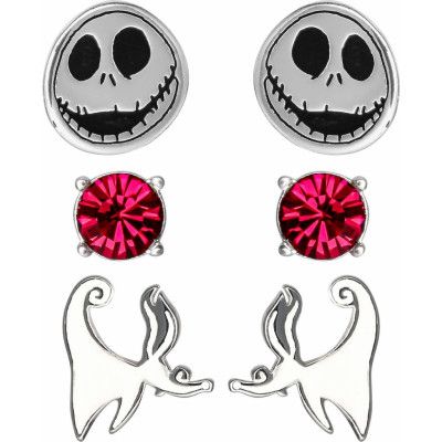 The Nightmare Before Christmas - Disney Örhänge - Jack und Zero - för Dam - silverfärgad