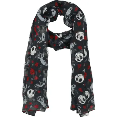 The Nightmare Before Christmas - Disney Bandana - Jack Skellington - Ghost & Roses - för  flerfärgad