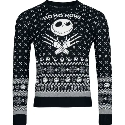 The Nightmare Before Christmas - Disney Christmas jumper - Ho Ho Howl - S XXL - för Herr - flerfärgad