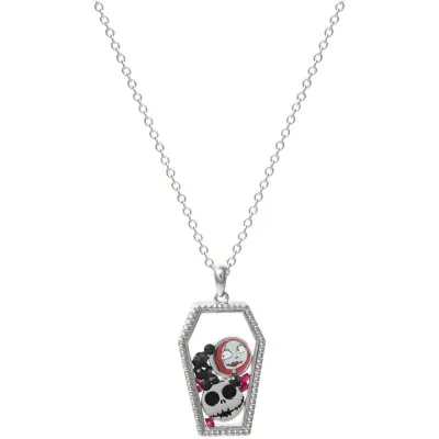The Nightmare Before Christmas - Disney Halsband - Jack und Sally - Sarg - för Dam - silverfärgad